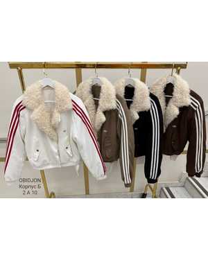 Женская спортивная куртка с меховым воротником демисезонная Фабричный Китай