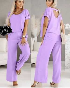 ЖЕНСКИЙ КОСТЮМ ДВОЙКА ТКАНЬ НЕЖНЫЙ СИНГАПУР