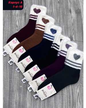 Женские носки Внутри шерсть с начёсом Размер 36-41 В упаковке 12 пар