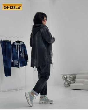 ЖЕНСКИЙ КОСТЮМ ДВОЙКА ТКАНЬ ВАРЁНЫЙ ДЖИНС