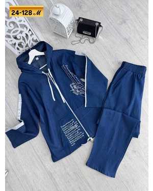 ЖЕНСКИЙ КОСТЮМ ДВОЙКА ТКАНЬ ВАРЁНЫЙ ДЖИНС