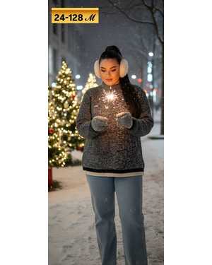 СВИТЕР ТКАНЬ ТЁПЛАЯ ВЯЗКА