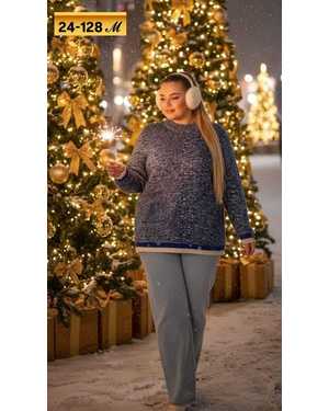 СВИТЕР ТКАНЬ ТЁПЛАЯ ВЯЗКА