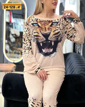 ЖЕНСКИЙ КОСТЮМ ДВОЙКА ТКАНЬ ТРИКОТАЖ С СУБЛИМАЦИЕЙ