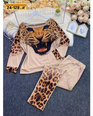 ЖЕНСКИЙ КОСТЮМ ДВОЙКА ТКАНЬ ТРИКОТАЖ С СУБЛИМАЦИЕЙ