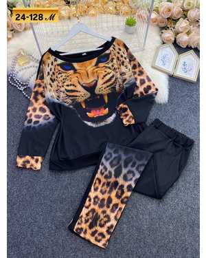 ЖЕНСКИЙ КОСТЮМ ДВОЙКА ТКАНЬ ТРИКОТАЖ С СУБЛИМАЦИЕЙ