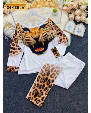 ЖЕНСКИЙ КОСТЮМ ДВОЙКА ТКАНЬ ТРИКОТАЖ С СУБЛИМАЦИЕЙ