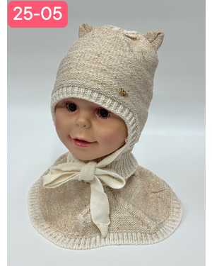 ШАПКА И СНУД ОТ 1 ДО 2 ЛЕТ РАЗМЕР: ЕДИНЫЙ ОТ 1-2 ГОДА ШЕРСТЬ СЕЗОН ЗИМА