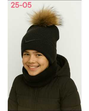 ШАПКА И СНУД ОТ 5 ДО 15 ЛЕТ РАЗМЕР: ЕДИНЫЙ ХЛОПОК СЕЗОН ЗИМА