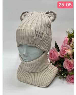 КОМПЛЕКТ ШАПКА СО СНУДОМ ОТ 3 ДО 8 ЛЕТ РАЗМЕР: ОТ 3-8 ЛЕТ 30% ШЕРСТЬ, 70% АКРИЛ СЕЗОН ЗИМА