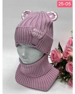 КОМПЛЕКТ ШАПКА СО СНУДОМ ОТ 3 ДО 8 ЛЕТ РАЗМЕР: ОТ 3-8 ЛЕТ 30% ШЕРСТЬ, 70% АКРИЛ СЕЗОН ЗИМА