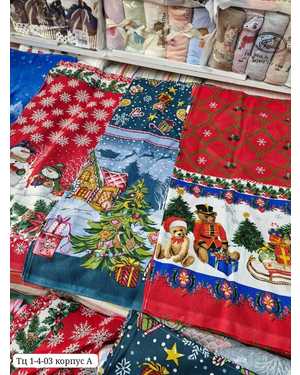 Новогоднее полотенце. Размер: 35*70 см В упаковке 10 шт, разные цвета
