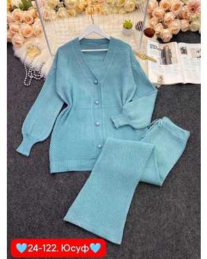 ЖЕНСКИЙ КОСТЮМ ДВОЙКА ТКАНЬ ВЯЗАНИЕ