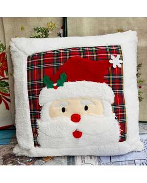 Новогодняя Наволочка велюр На молний Размер 50на50см