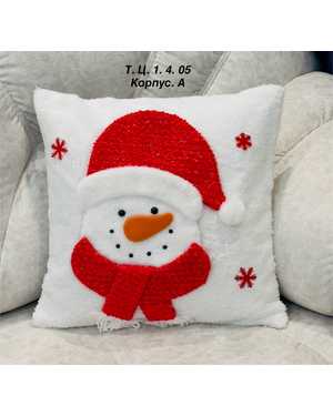Новогодняя Наволочка велюр На молний Размер 50на50см