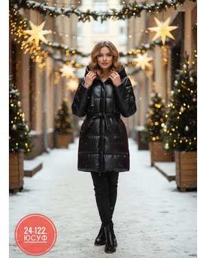 КУРТКА ТКАНЬ КОЖА, ХОЛЛОФАЙБЕР