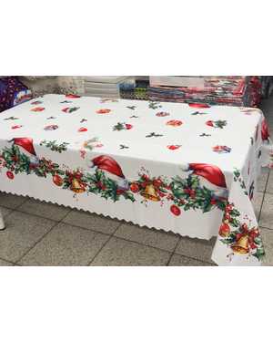 Новогодняя скатерть 100% полиэстер. Размер 120 на 150см