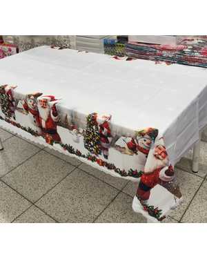 Новогодняя скатерть 100% полиэстер. Размер 120 на 150см