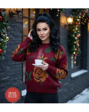 СВИТЕР ТКАНЬ ВЯЗАННЫЙ КАШЕМИР + ЛАПША