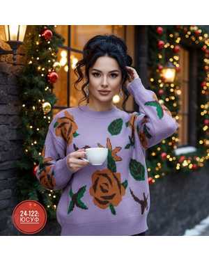 СВИТЕР ТКАНЬ ВЯЗАННЫЙ КАШЕМИР + ЛАПША