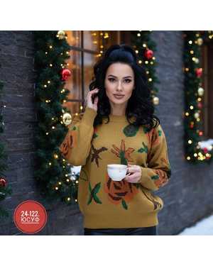 СВИТЕР ТКАНЬ ВЯЗАННЫЙ КАШЕМИР + ЛАПША