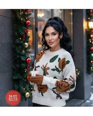 СВИТЕР ТКАНЬ ВЯЗАННЫЙ КАШЕМИР + ЛАПША