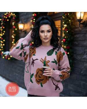 СВИТЕР ТКАНЬ ВЯЗАННЫЙ КАШЕМИР + ЛАПША