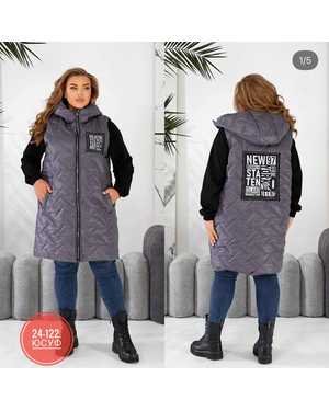 ЖИЛЕТКА ТКАНЬ ПЛАЩЕВКА СИНТЕПОН С ПОДКЛАДКА