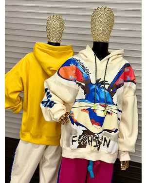 ТОЛСТОВКА ТКАНЬ 95% СОТОН + 5% ПОЛИЭСТЕР