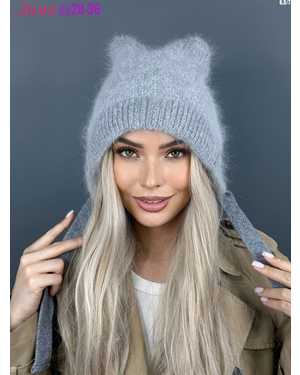 ШАПКА ОТ 8 ДО 109 ЛЕТ РАЗМЕР: ЕДИНЫЙ 80 % АНГОРА, 5 % АКРИЛ, 15 % ШЕРСТЬ