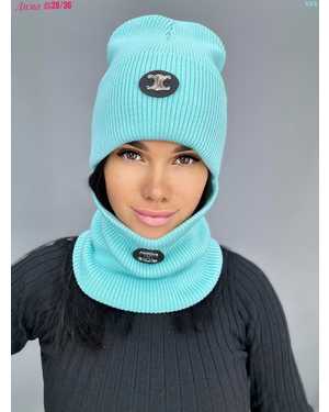 ШАПКА ДВОЙНАЯ + СНУД ОТ 8 ДО 108 ЛЕТ РАЗМЕР: ЕДИНЫЙ 70% ШЕРСТЬ, 30% АКРИЛ СЕЗОН ЗИМА