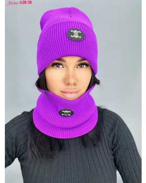 ШАПКА ДВОЙНАЯ + СНУД ОТ 8 ДО 108 ЛЕТ РАЗМЕР: ЕДИНЫЙ 70% ШЕРСТЬ, 30% АКРИЛ СЕЗОН ЗИМА