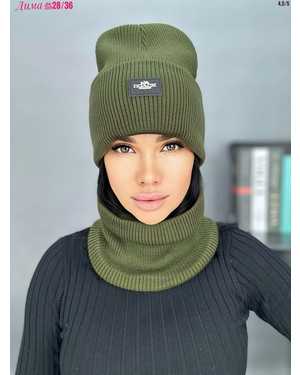 ШАПКА ДВОЙНАЯ + СНУД ОТ 8 ДО 108 ЛЕТ РАЗМЕР: ЕДИНЫЙ 70% ШЕРСТЬ, 30% АКРИЛ СЕЗОН ЗИМА