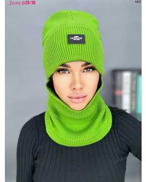 ШАПКА ДВОЙНАЯ + СНУД ОТ 8 ДО 108 ЛЕТ РАЗМЕР: ЕДИНЫЙ 70% ШЕРСТЬ, 30% АКРИЛ СЕЗОН ЗИМА