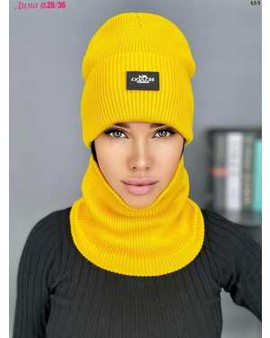 ШАПКА ДВОЙНАЯ + СНУД ОТ 8 ДО 108 ЛЕТ РАЗМЕР: ЕДИНЫЙ 70% ШЕРСТЬ, 30% АКРИЛ СЕЗОН ЗИМА