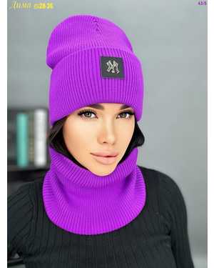 ШАПКА ДВОЙНАЯ + СНУД ОТ 8 ДО 108 ЛЕТ РАЗМЕР: ЕДИНЫЙ 70% ШЕРСТЬ, 30% АКРИЛ СЕЗОН ЗИМА