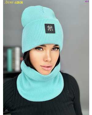 ШАПКА ДВОЙНАЯ + СНУД ОТ 8 ДО 108 ЛЕТ РАЗМЕР: ЕДИНЫЙ 70% ШЕРСТЬ, 30% АКРИЛ СЕЗОН ЗИМА