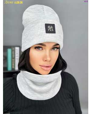 ШАПКА ДВОЙНАЯ + СНУД ОТ 8 ДО 108 ЛЕТ РАЗМЕР: ЕДИНЫЙ 70% ШЕРСТЬ, 30% АКРИЛ СЕЗОН ЗИМА