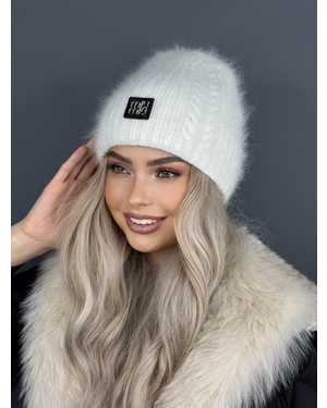 ШАПКА АНГОРА ДВОЙНОЙ ОТ 8 ДО 109 ЛЕТ РАЗМЕР: ЕДИНЫЙ 75 % АНГОРА, 15 % АКРИЛ, 15 % ШЕРСТЬ