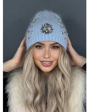 ШАПКА АНГОРА ДВОЙНОЙ ОТ 8 ДО 109 ЛЕТ РАЗМЕР: ЕДИНЫЙ 75 % АНГОРА, 15 % АКРИЛ, 15 % ШЕРСТЬ