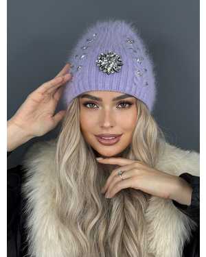 ШАПКА АНГОРА ДВОЙНОЙ ОТ 8 ДО 109 ЛЕТ РАЗМЕР: ЕДИНЫЙ 75 % АНГОРА, 15 % АКРИЛ, 15 % ШЕРСТЬ