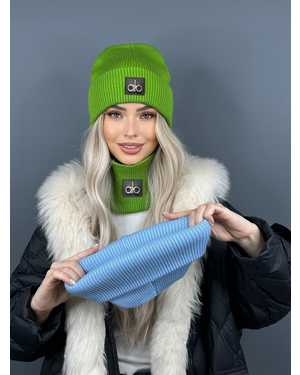 ШАПКА ДВОЙНАЯ + СНУД ОТ 8 ДО 108 ЛЕТ РАЗМЕР: ЕДИНЫЙ 70% ШЕРСТЬ, 30% АКРИЛ СЕЗОН ЗИМА