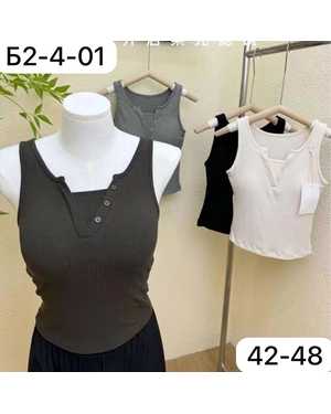 Женская майка с тонким поролоном