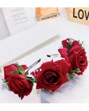 Ободок для волос с цветами розы