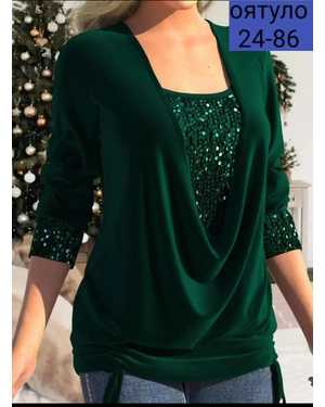 КОФТА ТКАНЬ КРЕП+ПАЙЕТКА