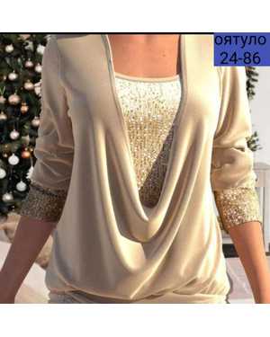 КОФТА ТКАНЬ КРЕП+ПАЙЕТКА