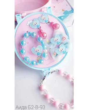 набор детской бижутерии Клипсы, кольцо, браслет и 2шт заколки