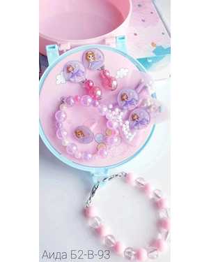 набор детской бижутерии Клипсы, кольцо, браслет и 2шт заколки