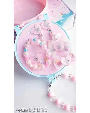 набор детской бижутерии Клипсы, кольцо, браслет и 2шт заколки