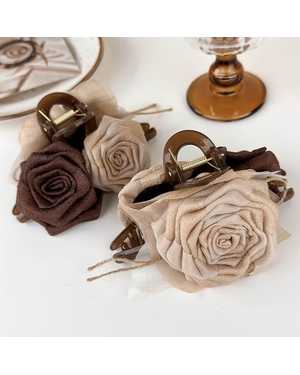 заколка-краб для волос виде розы